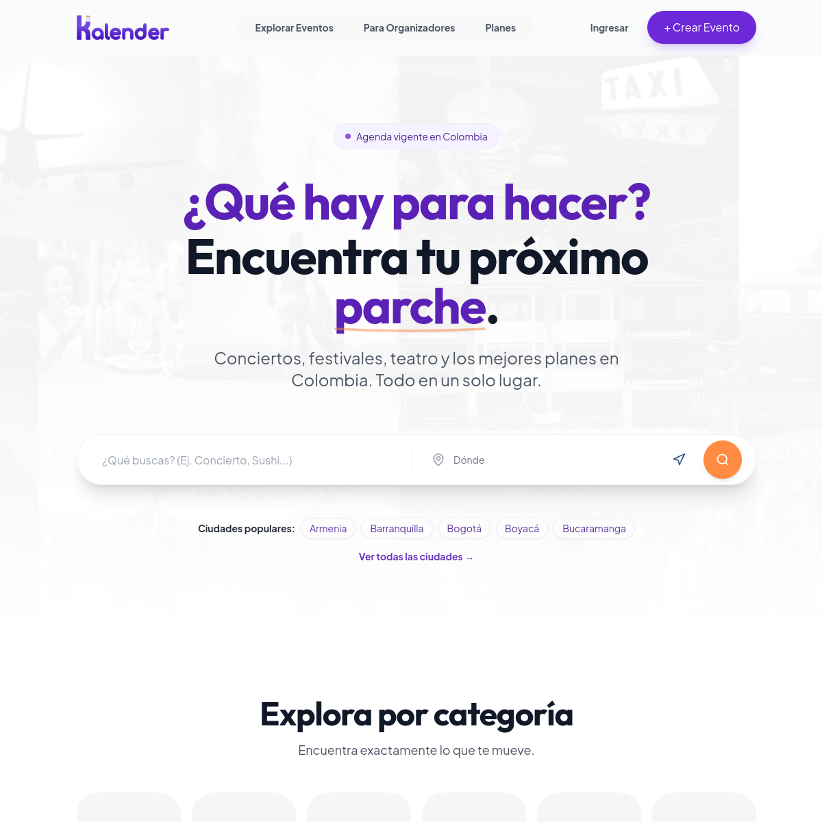 Pantallazo del sitio Kalender City